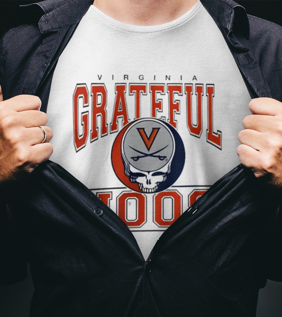 Virginia Cavaliers Grateful Dead Grateful Hoos Steal Your Helmet T-Shirt