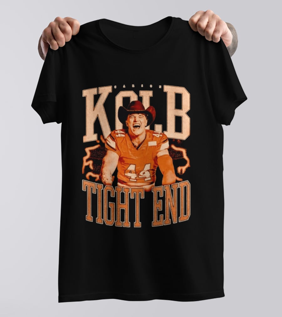 Carson Kolb 44 Cowboy Hat Football Player Tight End T-Shirt