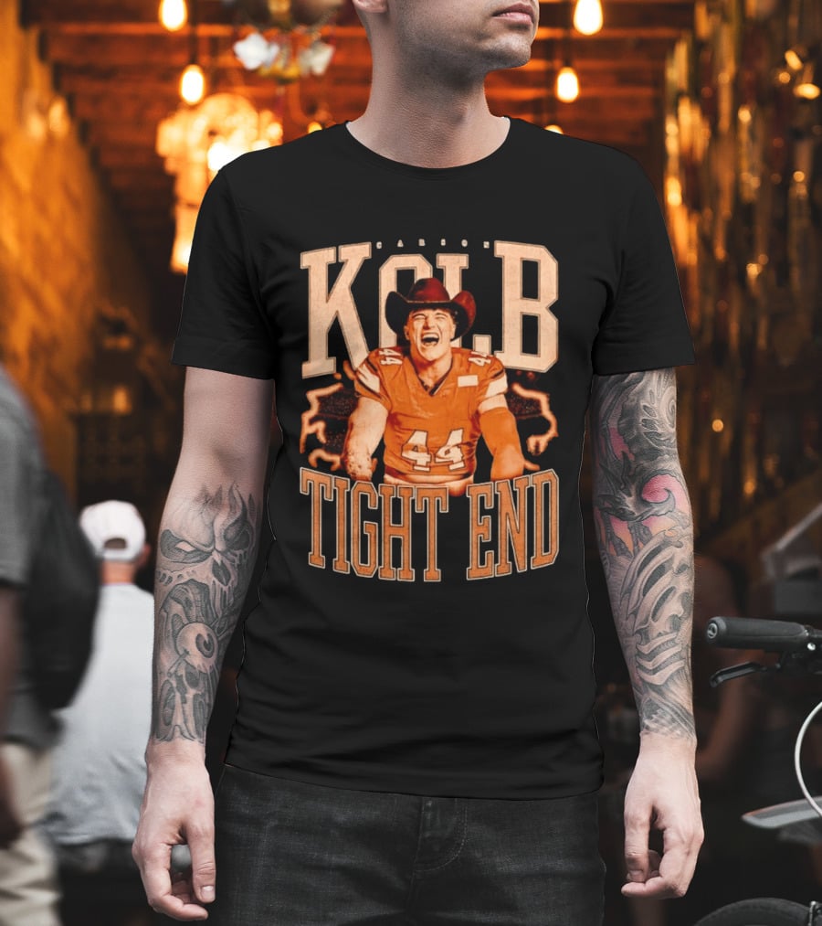 Carson Kolb 44 Cowboy Hat Football Player Tight End T-Shirt
