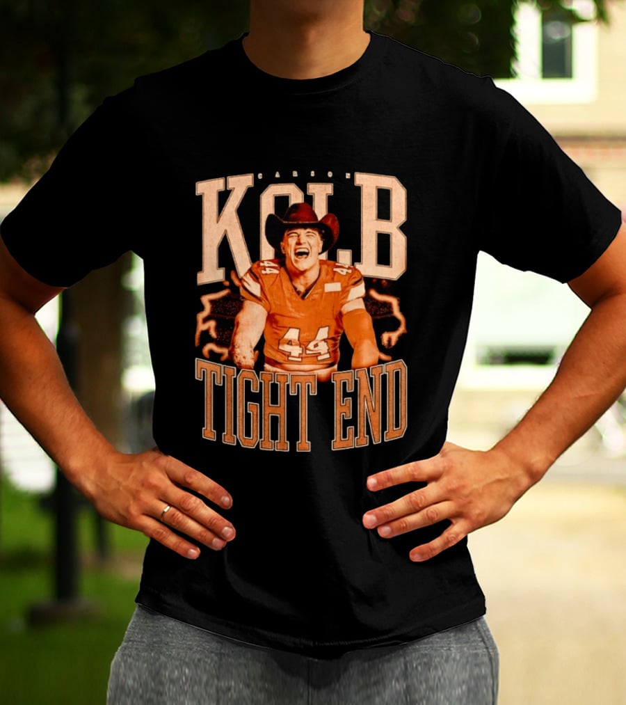 Carson Kolb 44 Cowboy Hat Football Player Tight End T-Shirt