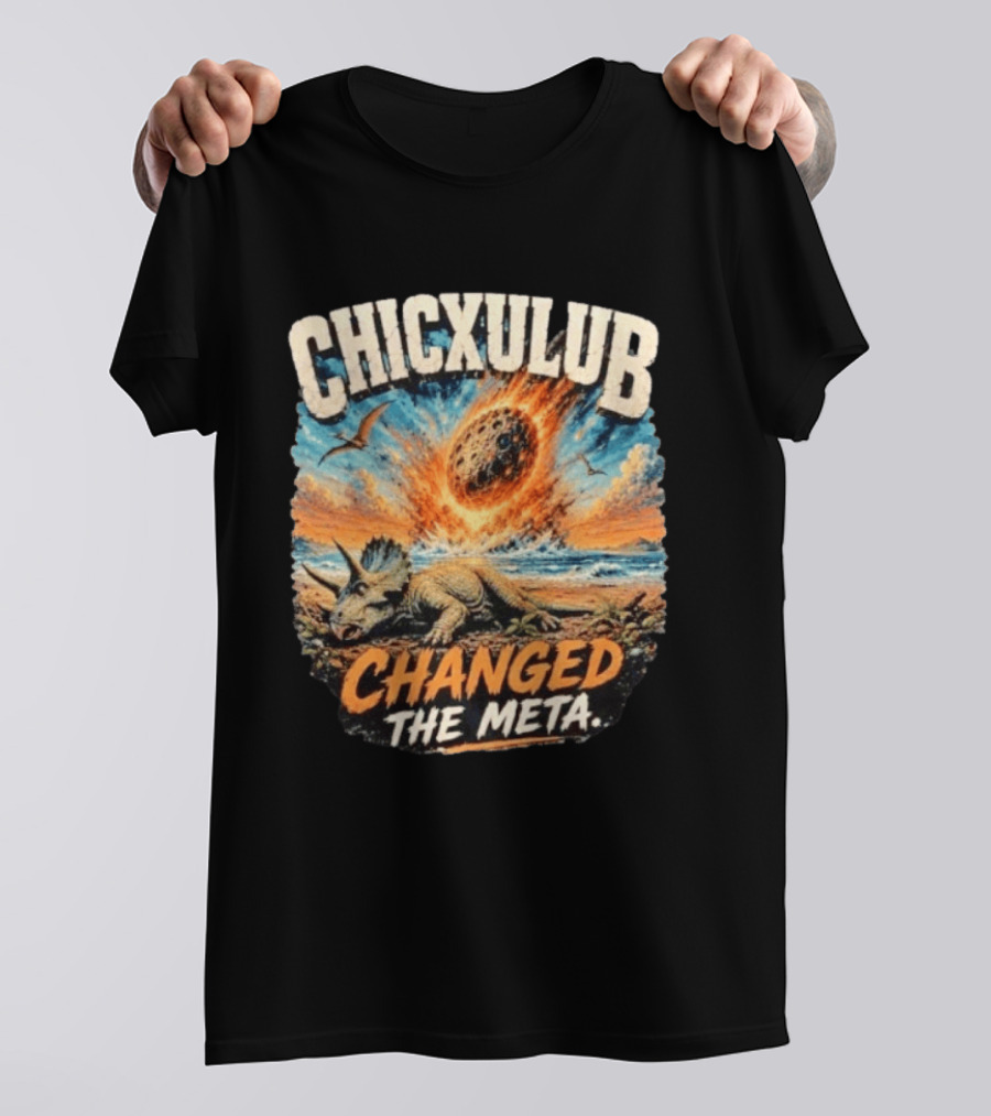 Chicxulub Asteroid Impact Dinosaur Triceratops Extinction Event T-Shirt