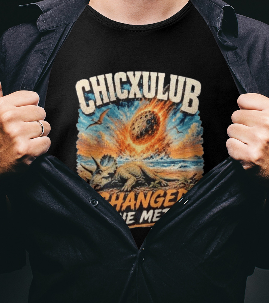 Chicxulub Asteroid Impact Dinosaur Triceratops Extinction Event T-Shirt