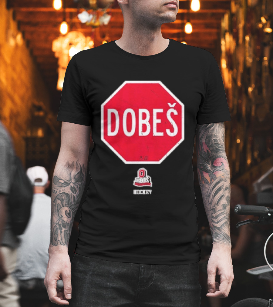 Ohio State Buckeyes Jakub Dobes Stop Sign T-Shirt
