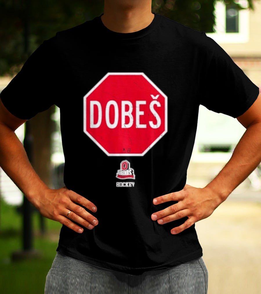 Ohio State Buckeyes Jakub Dobes Stop Sign T-Shirt