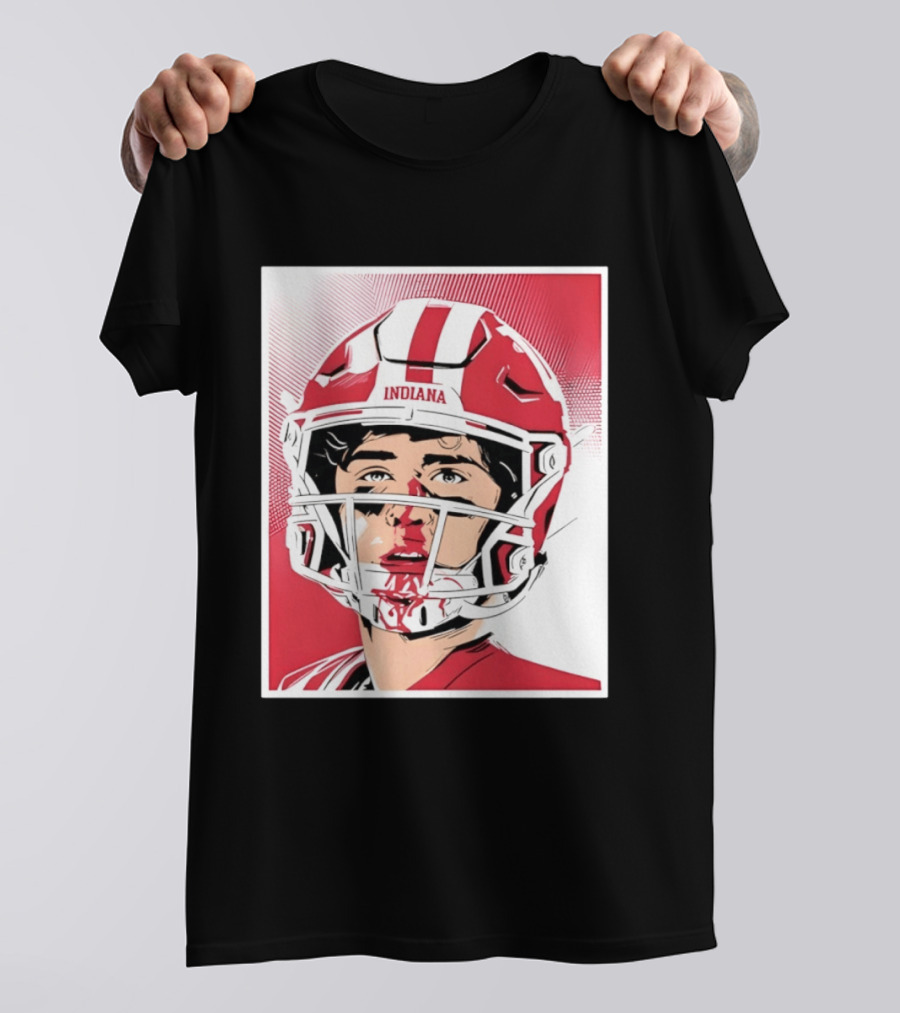 Josh Hoover Indiana Football Bloody Face Helmet T-Shirt