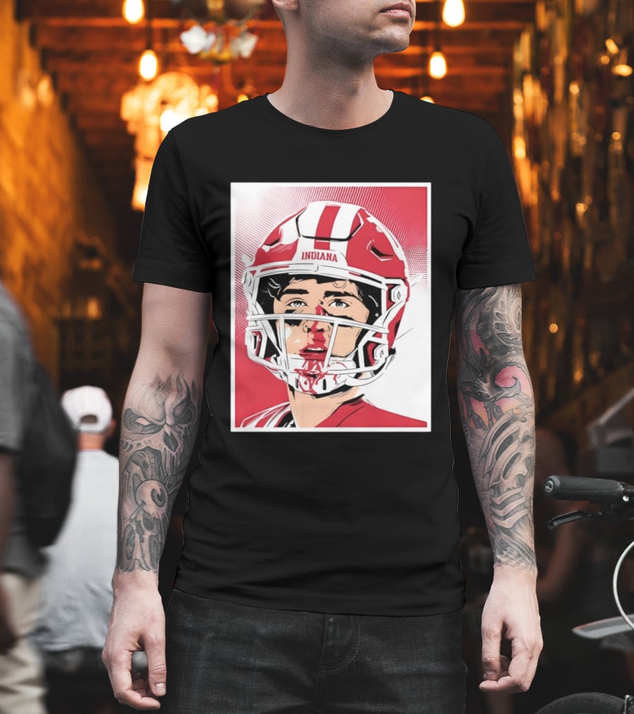 Josh Hoover Indiana Football Bloody Face Helmet T-Shirt
