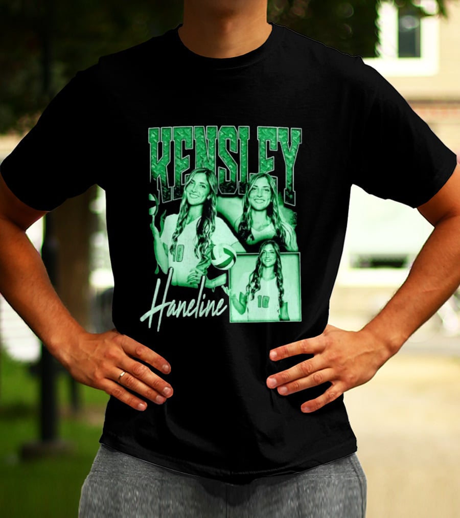 Kensley Haneline 18 Volleyball Player Green Collage T-Shirt