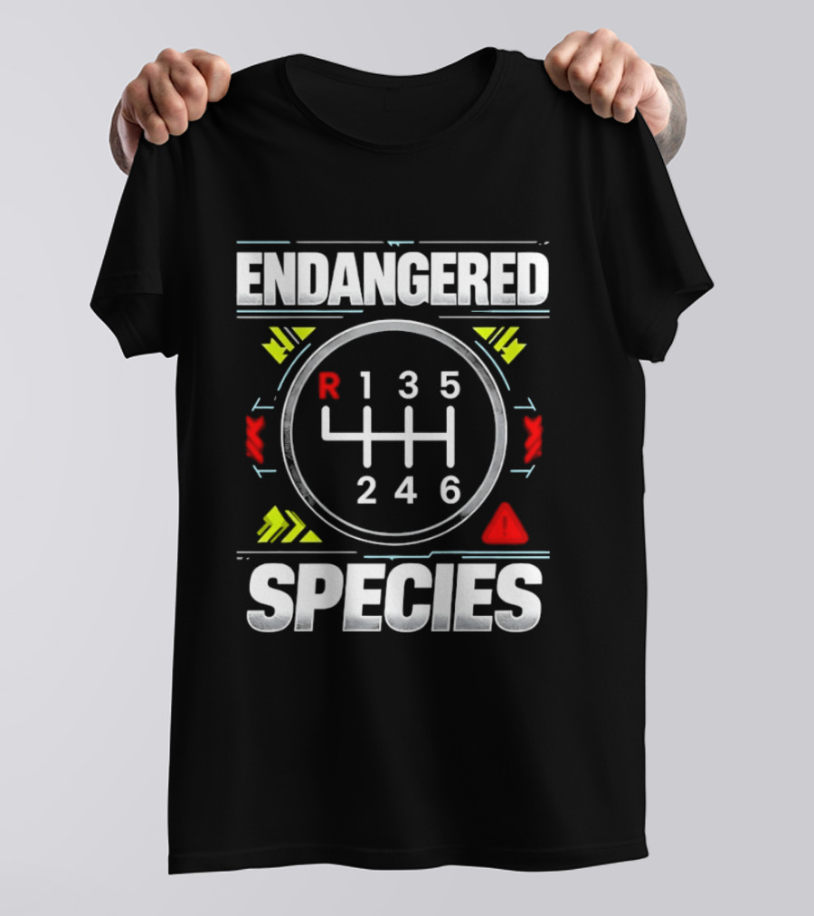 Endangered Species Manual Transmission Gear Shift T-Shirt