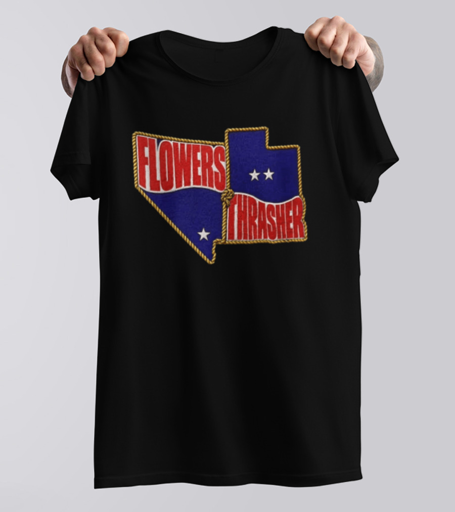 FLOWERS THRASHER Nevada Utah Patch T-Shirt