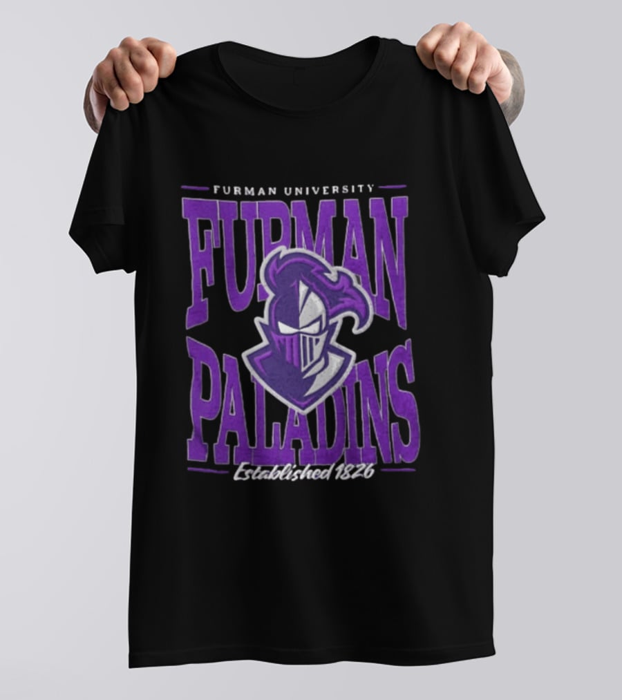 Furman University Paladins NCAAF Established 1826 Purple Knight T-Shirt