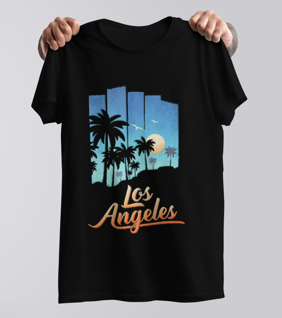 Los Angeles Sunset Palm Trees California T-Shirt