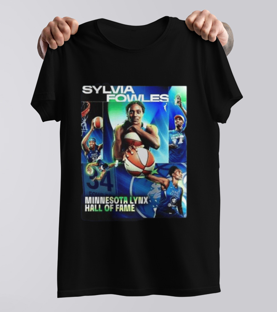 Sylvia Fowles Minnesota Lynx Hall Of Fame Basketball Legend 34 T-Shirt