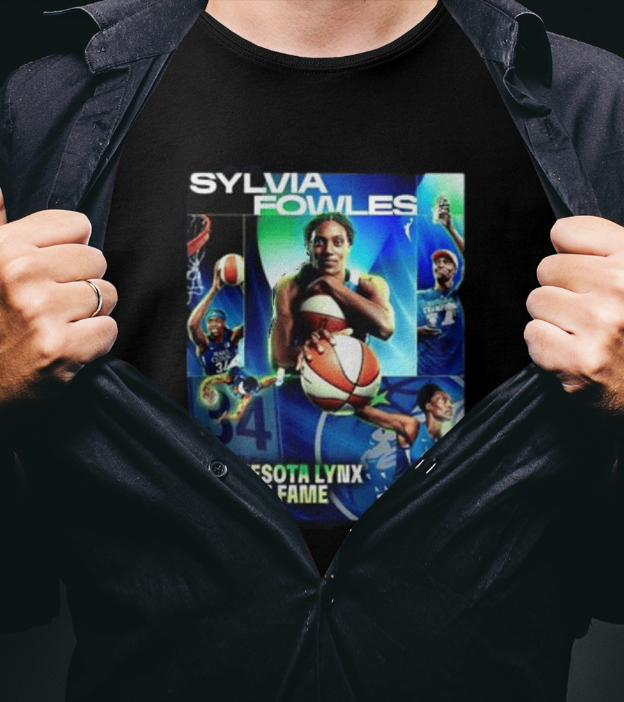 Sylvia Fowles Minnesota Lynx Hall Of Fame Basketball Legend 34 T-Shirt
