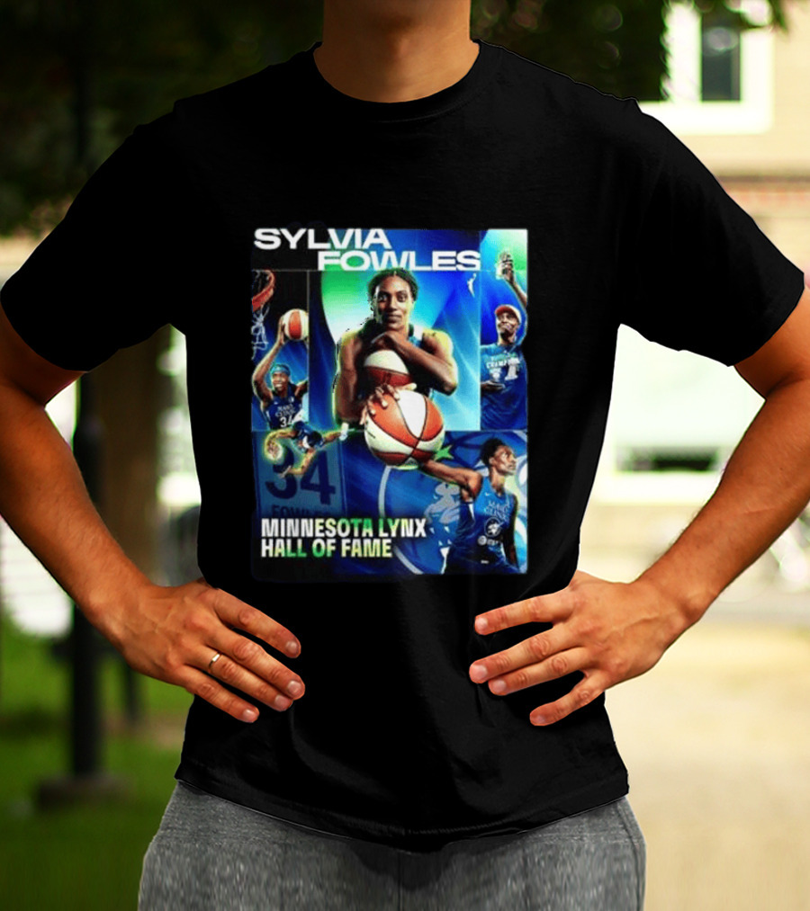 Sylvia Fowles Minnesota Lynx Hall Of Fame Basketball Legend 34 T-Shirt