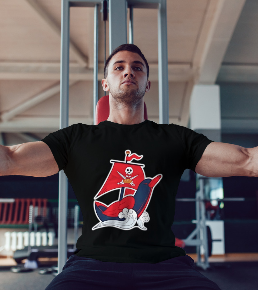 Tampa Bay Buccaneers Pirate Ship Football Skull Crossed Swords Sails T-Shirt