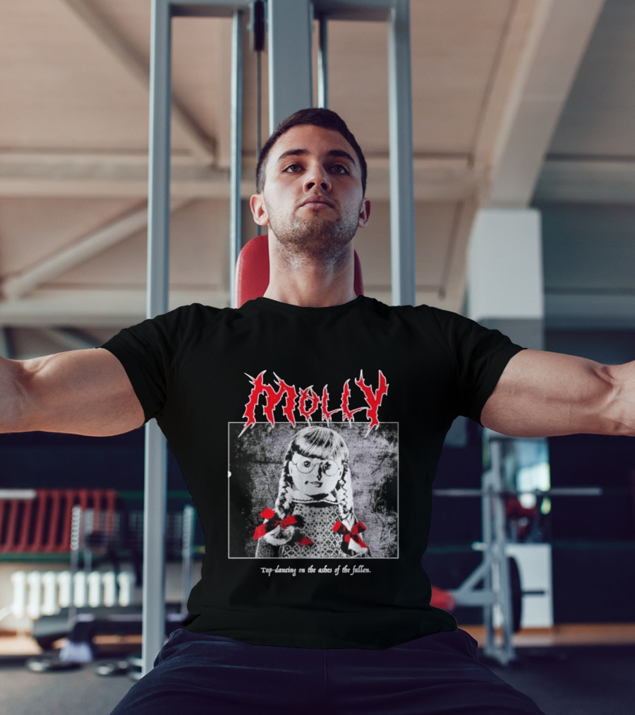 Molly Tap Dancing On The Ashes Of The Fallen Horror Doll Drawing T-Shirt