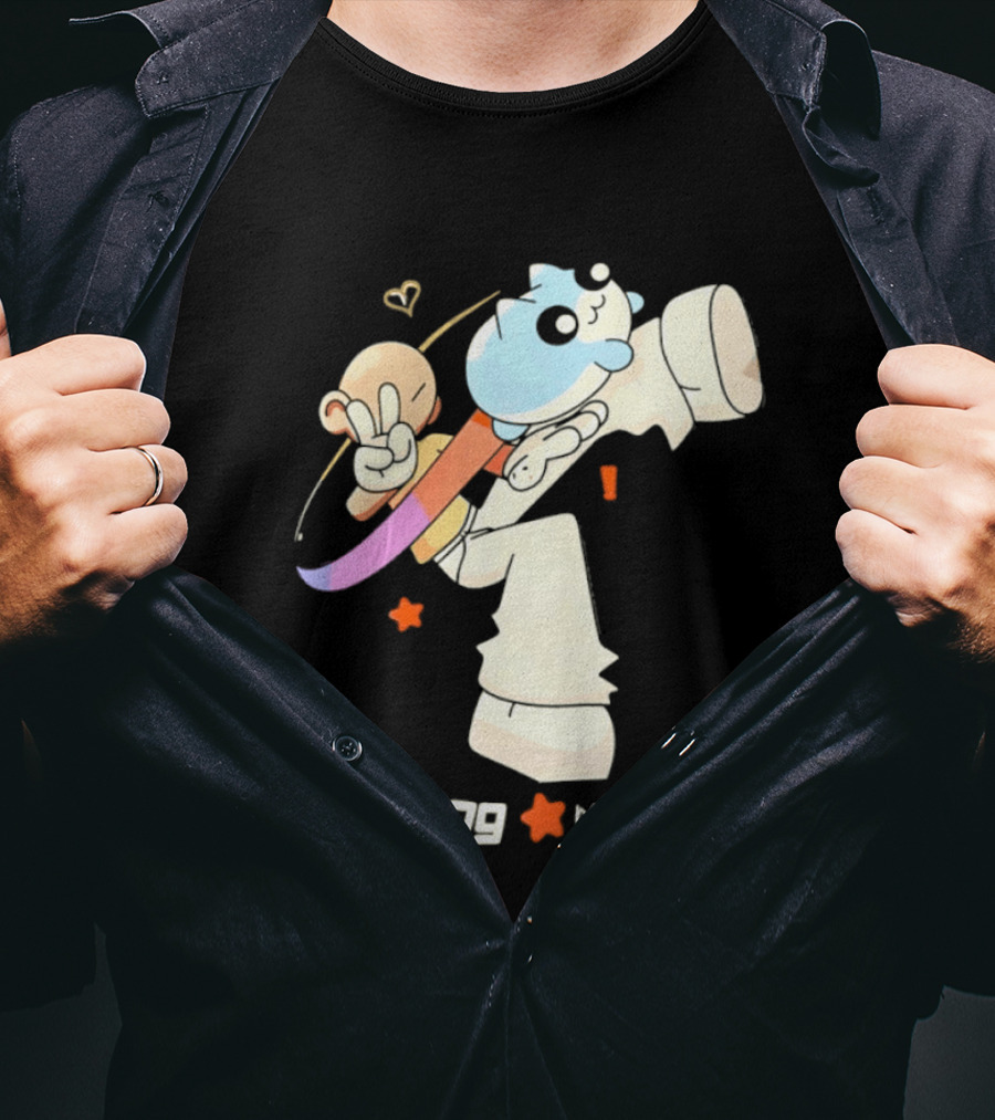 Toad Gang By Nova Nova100x Cartoon Character Peace Sign Colorful T-Shirt