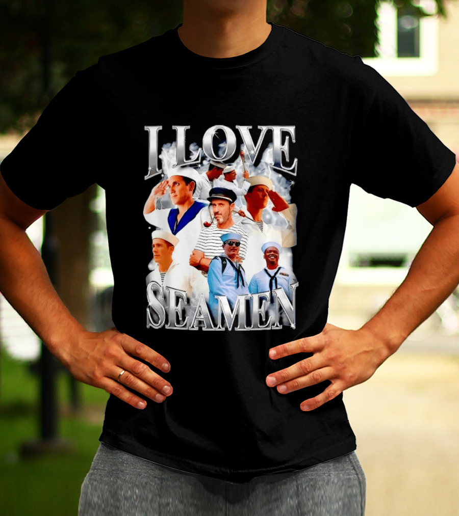I Love Seamen Sailor Aesthetic Navy Nautical T-Shirt