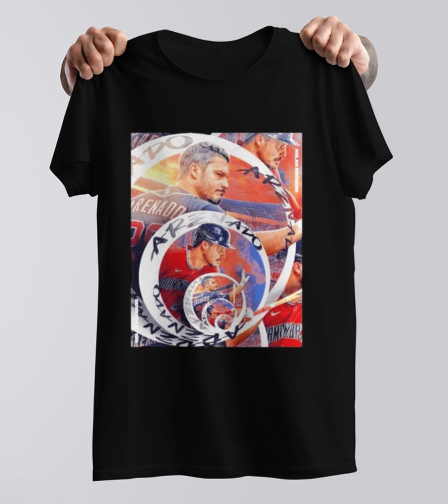 Nolan Arenado Arizona Diamondbacks Baseball Spiral Collage T-Shirt