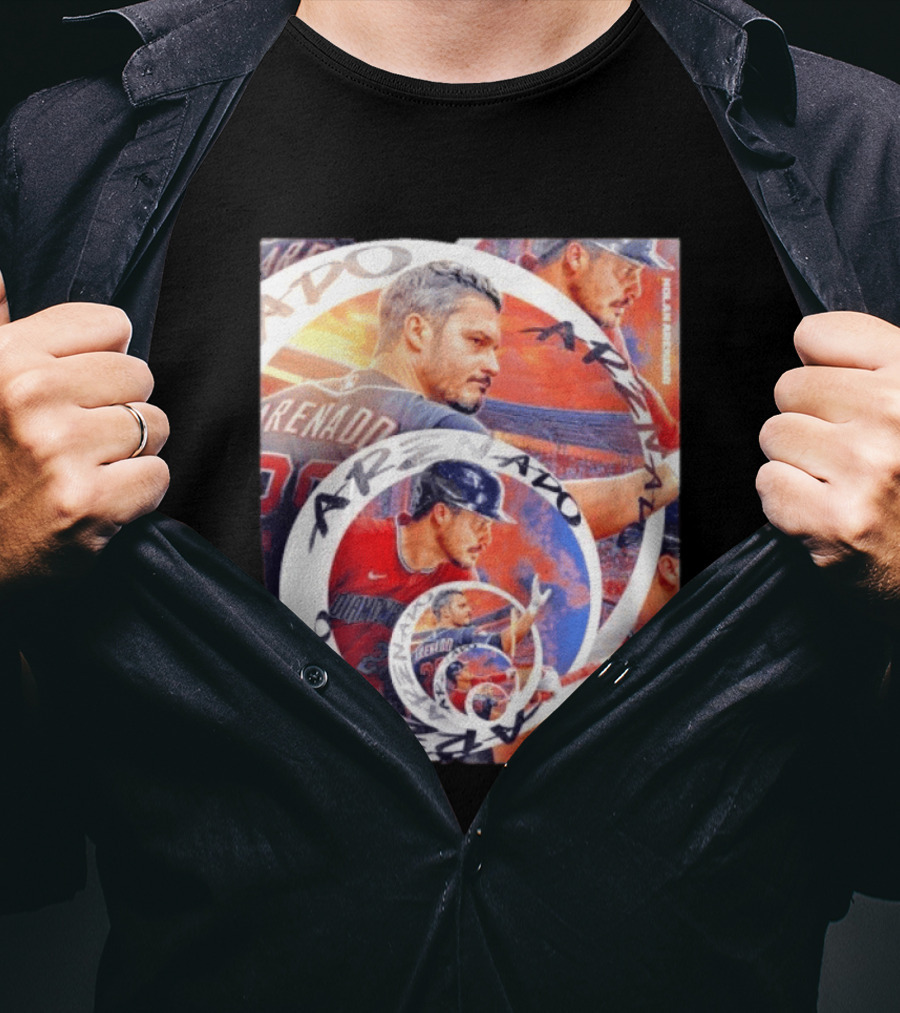 Nolan Arenado Arizona Diamondbacks Baseball Spiral Collage T-Shirt