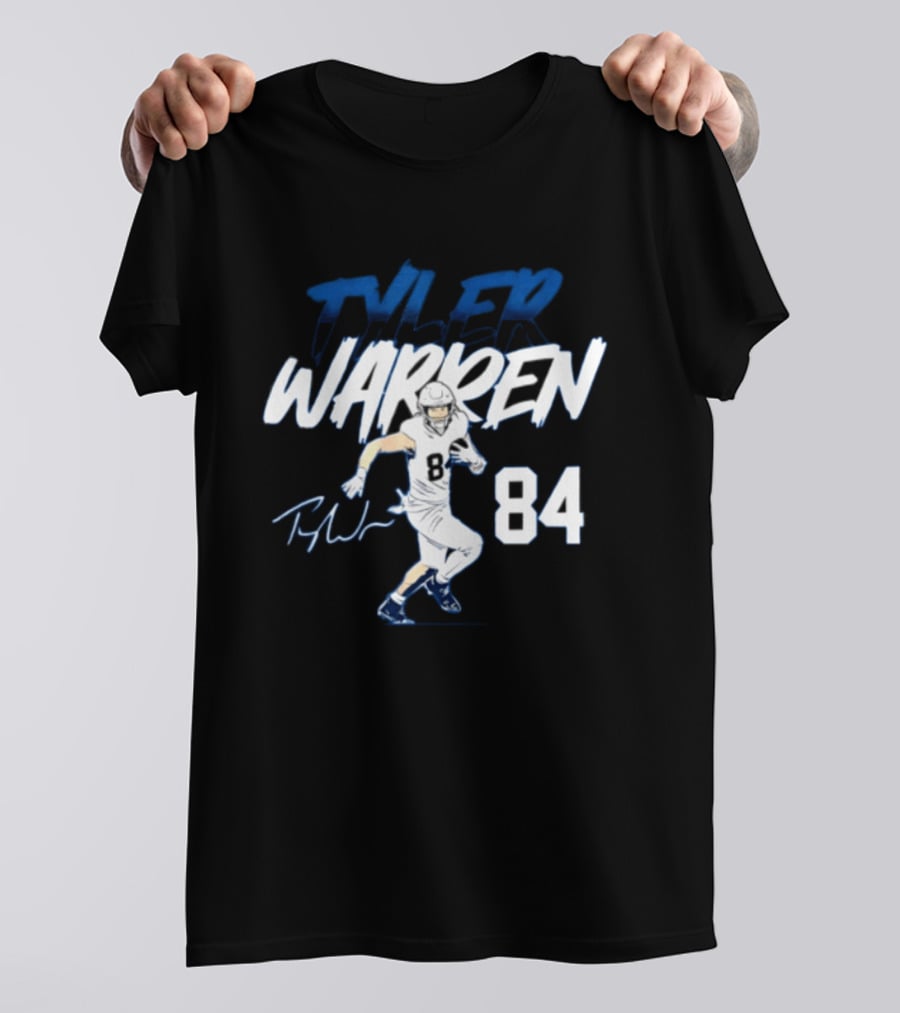 Tyler Warren Penn State 84 Football Player Signature T-Shirt