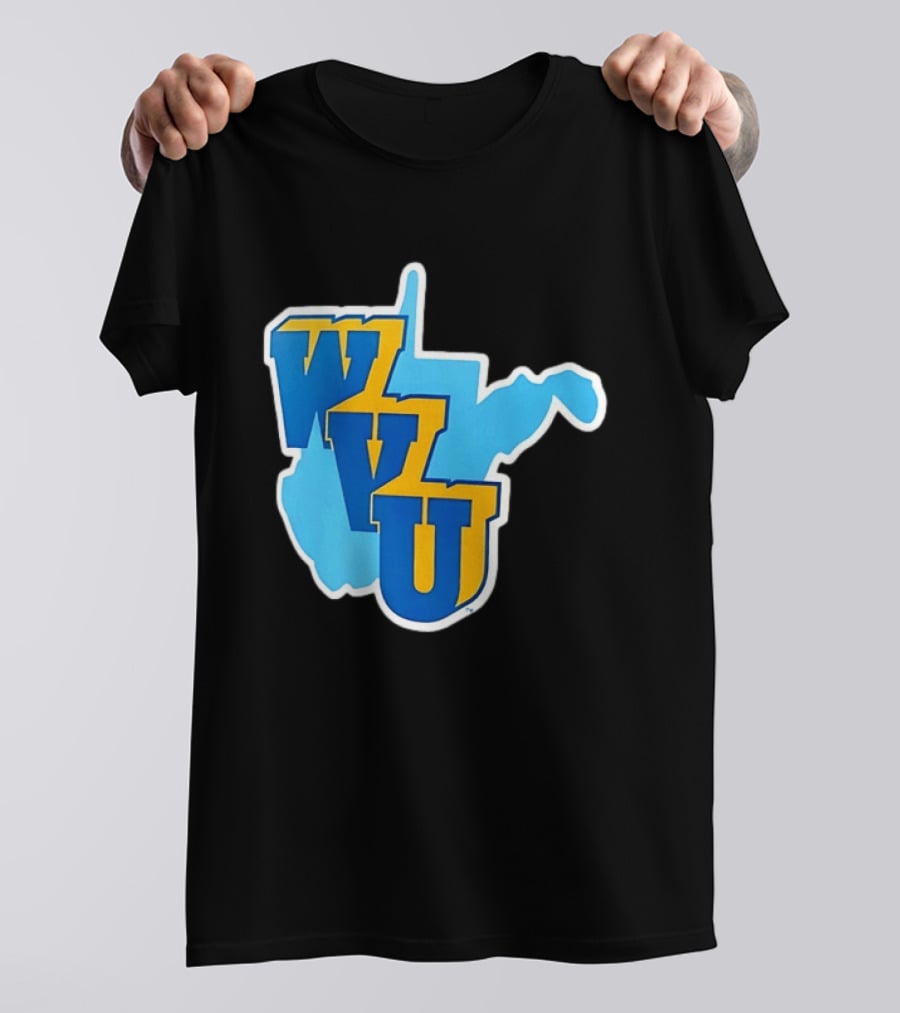 West Virginia Mountaineers WVU State Map T-Shirt