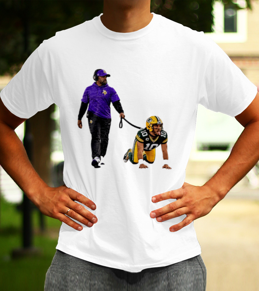 Brian Flores Minnesota Vikings Dominating Jordan Love Green Bay Packers NFL Meme T-Shirt