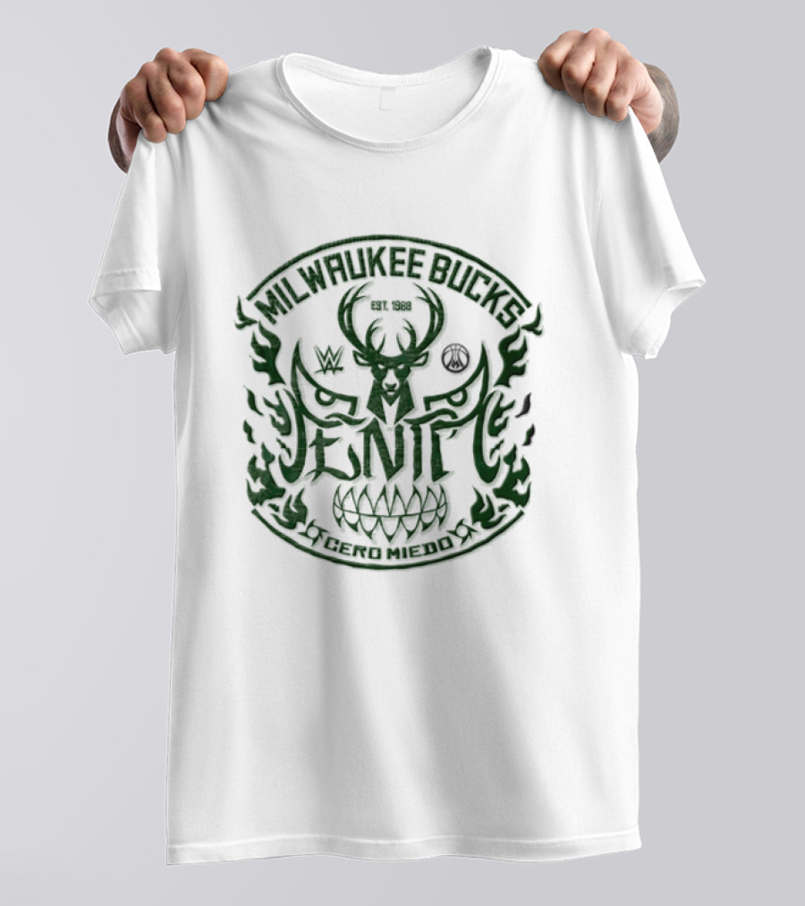 Cero Miedo Milwaukee Bucks Est 1968 Venom Tattoo T-Shirt