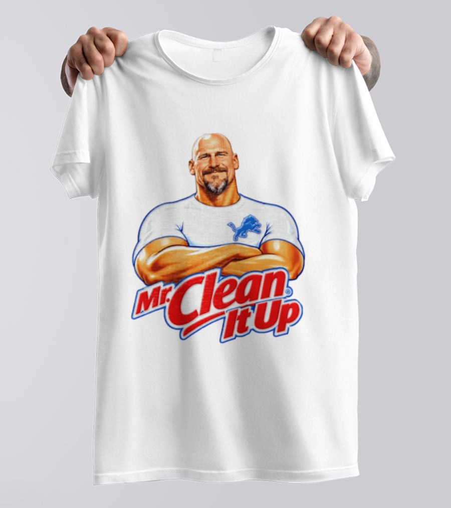 Dan Campbell Mr Clean It Up Detroit Lions Exclusively T-Shirt