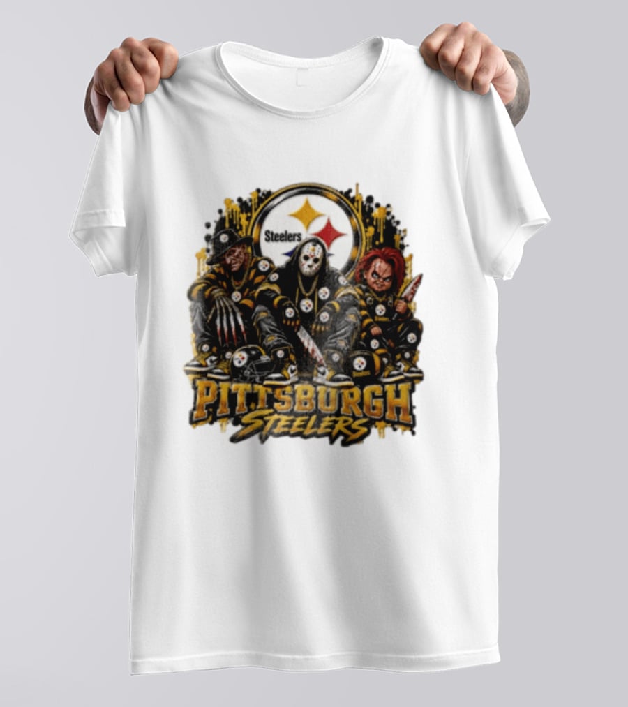 Freddy Krueger Jason Voorhees Chucky Steelers Halloween Pittsburgh T-Shirt