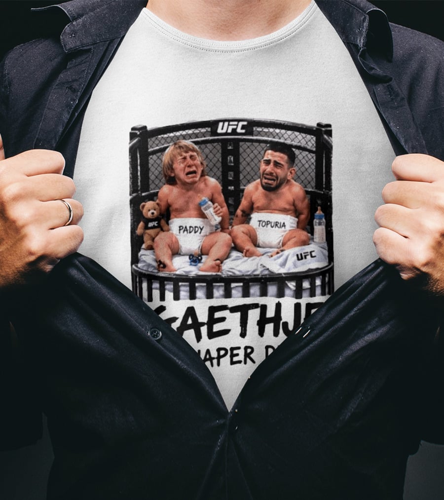 UFC Gaethje Diaper Duty Paddy Topuria Cage Fight T-Shirt
