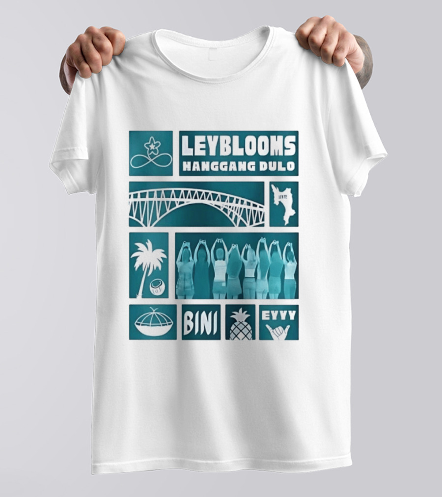Leyblooms Hanggang Dulo Bini Eyyy Leyte Bridge Palm Coconut Pineapple T-Shirt