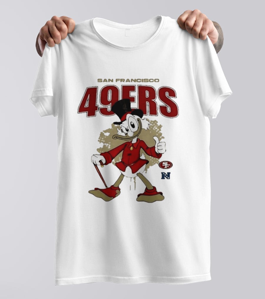 San Francisco 49ers Scrooge McDuck Crossover NFL Collaboration T-Shirt