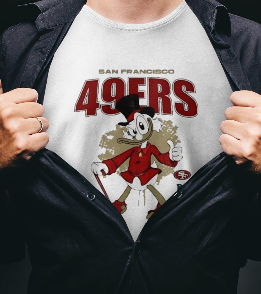 San Francisco 49ers Scrooge McDuck Crossover NFL Collaboration T-Shirt