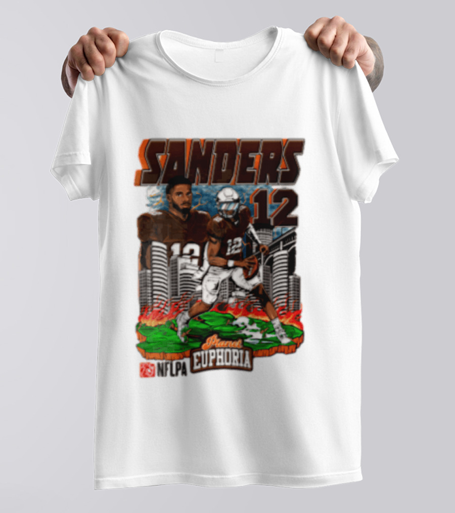 Sanders 12 Football Legend Euphoria NFCA Brand T-Shirt