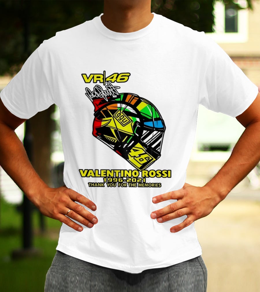 Valentino Rossi VR46 1996 2021 Thank You For The Memories Helmet T-Shirt