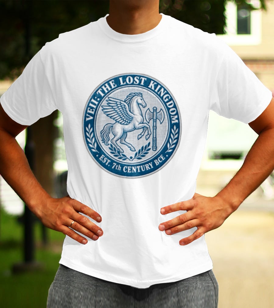 Veii The Lost Kingdom Est. 7th Century BCE Pegasus Horse Battle Axe T-Shirt