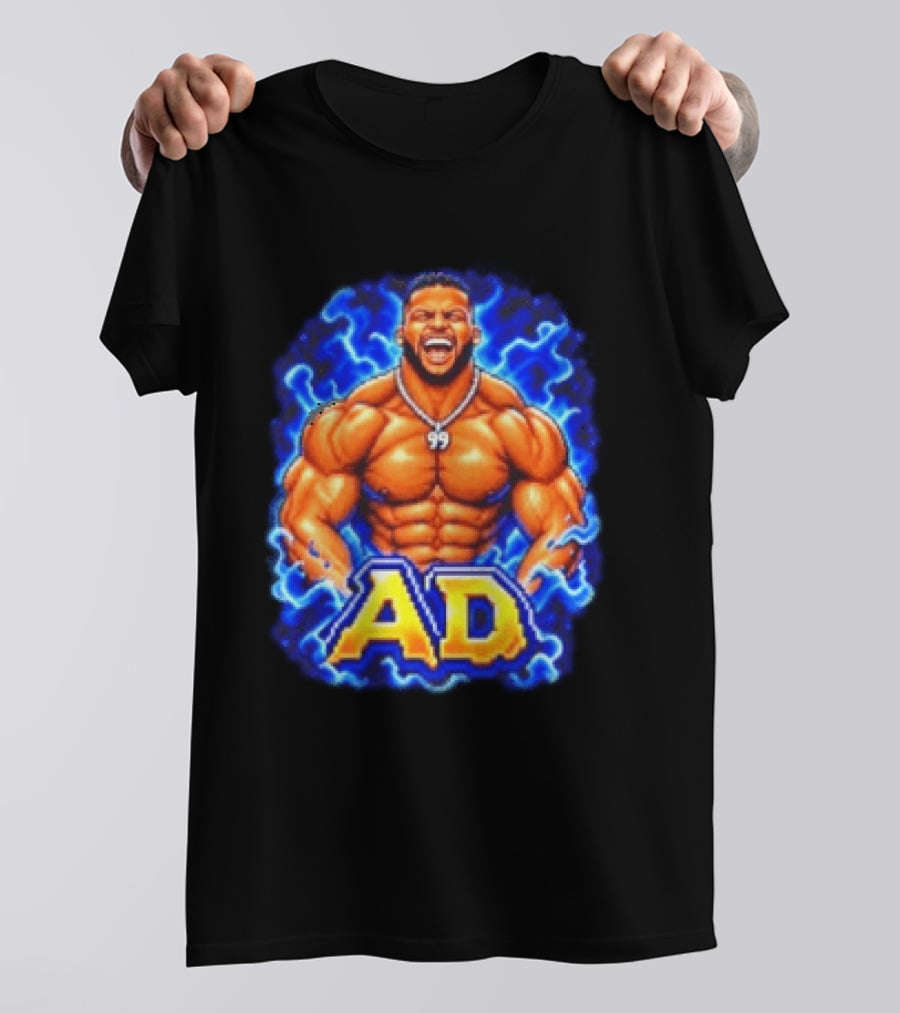 Aaron Donald AD Muscular Cartoon Style Los Angeles Rams 99 T-Shirt