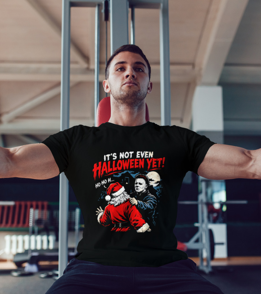 Cincinnati Bengals Michael Myers Santa Claus It's Not Even Halloween Yet Ho Ho H T-Shirt