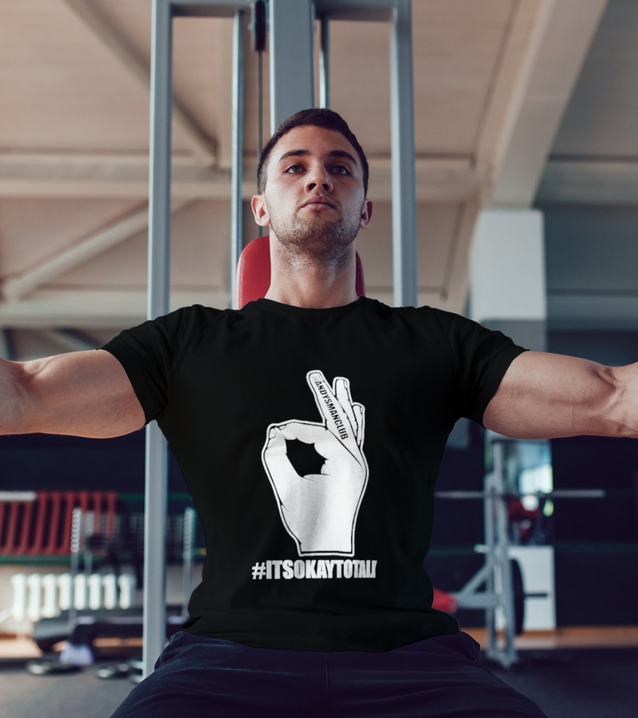 Andysmanclub Itsokaytotalk It's Okay To Talk Hand Gesture T-Shirt