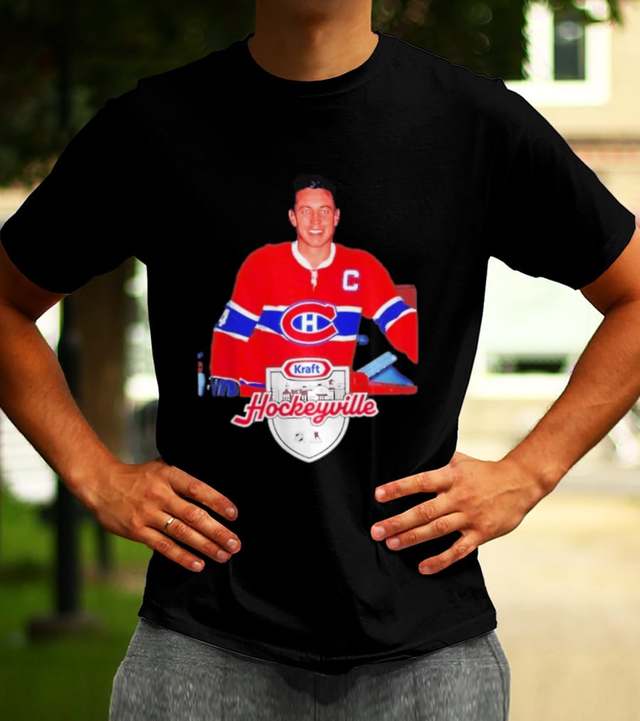 Jean Béliveau Montreal Canadiens Kraft Hockeyville Canadiens Logo Vintage Hockey T-Shirt