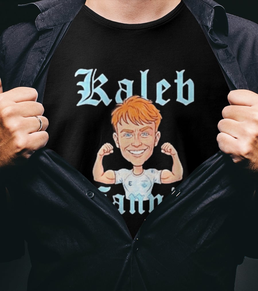 Kaleb Fannin Cartoon Character Flexing Muscles T-Shirt