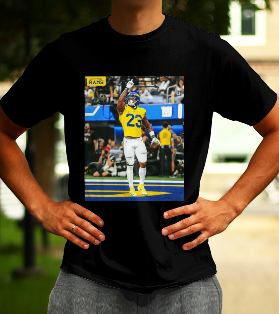 Los Angeles Rams Kamren Kinchens #23 NFL Football Jersey Celebration T-Shirt