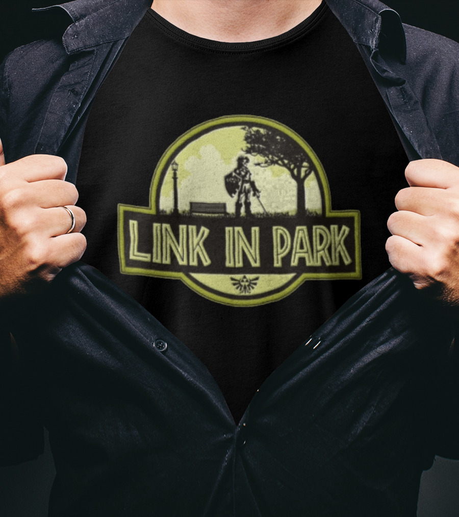 Link In Park Sword And Shield Hero Outdoors Scene T-Shirt