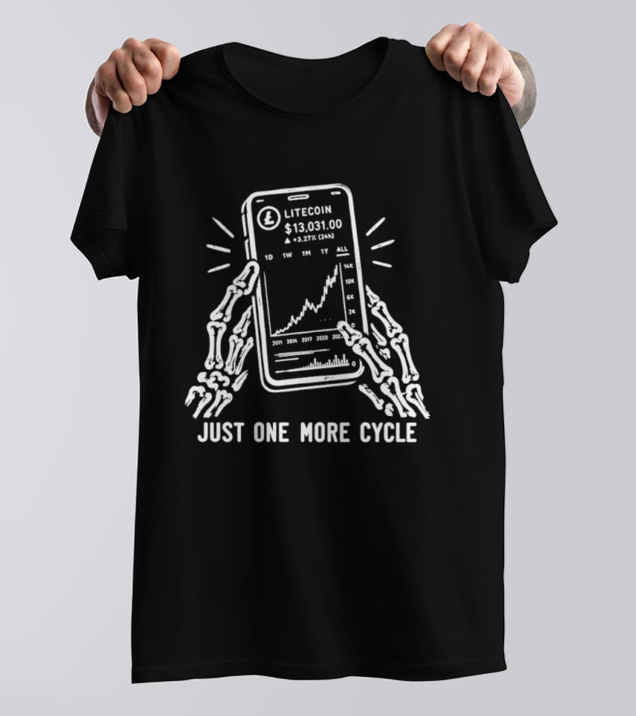 Litecoin Investor Just One More Cycle Cryptocurrency Chart T-Shirt