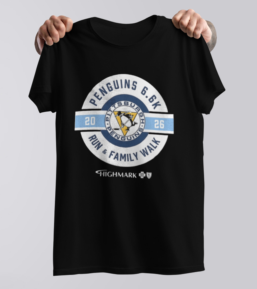 Pittsburgh Penguins 2026 Penguins 6.6k Run Family Walk Highmark T-Shirt