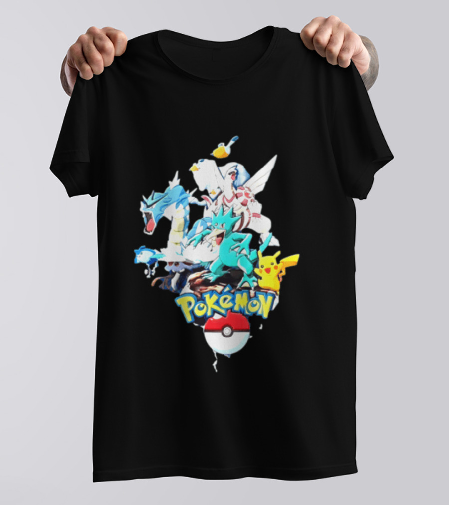 Pokemon Pikachu Gyarados Ralts Golduck Pelipper Dialga Poke Ball T-Shirt