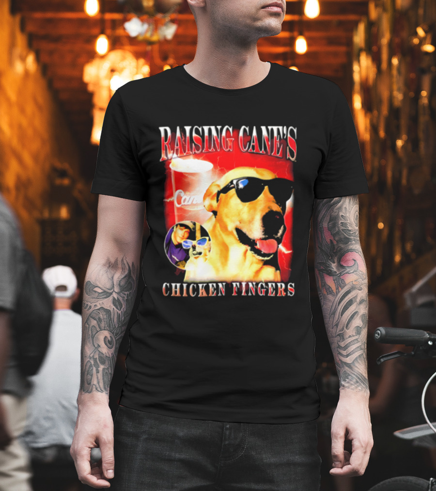 Raising Cane's Labrador Sunglasses Cup Chicken Fingers T-Shirt