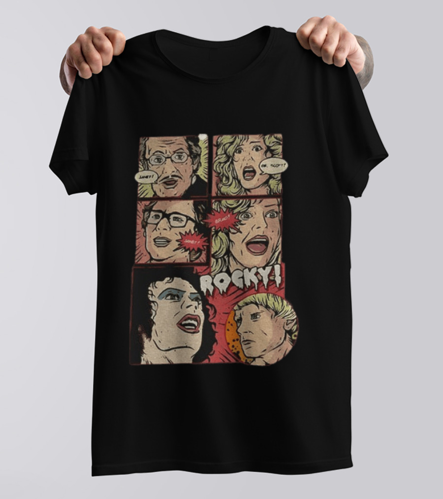 Rocky Horror Picture Show Comic Style Frank N Furter Janet Dr. Scott Brad T-Shirt