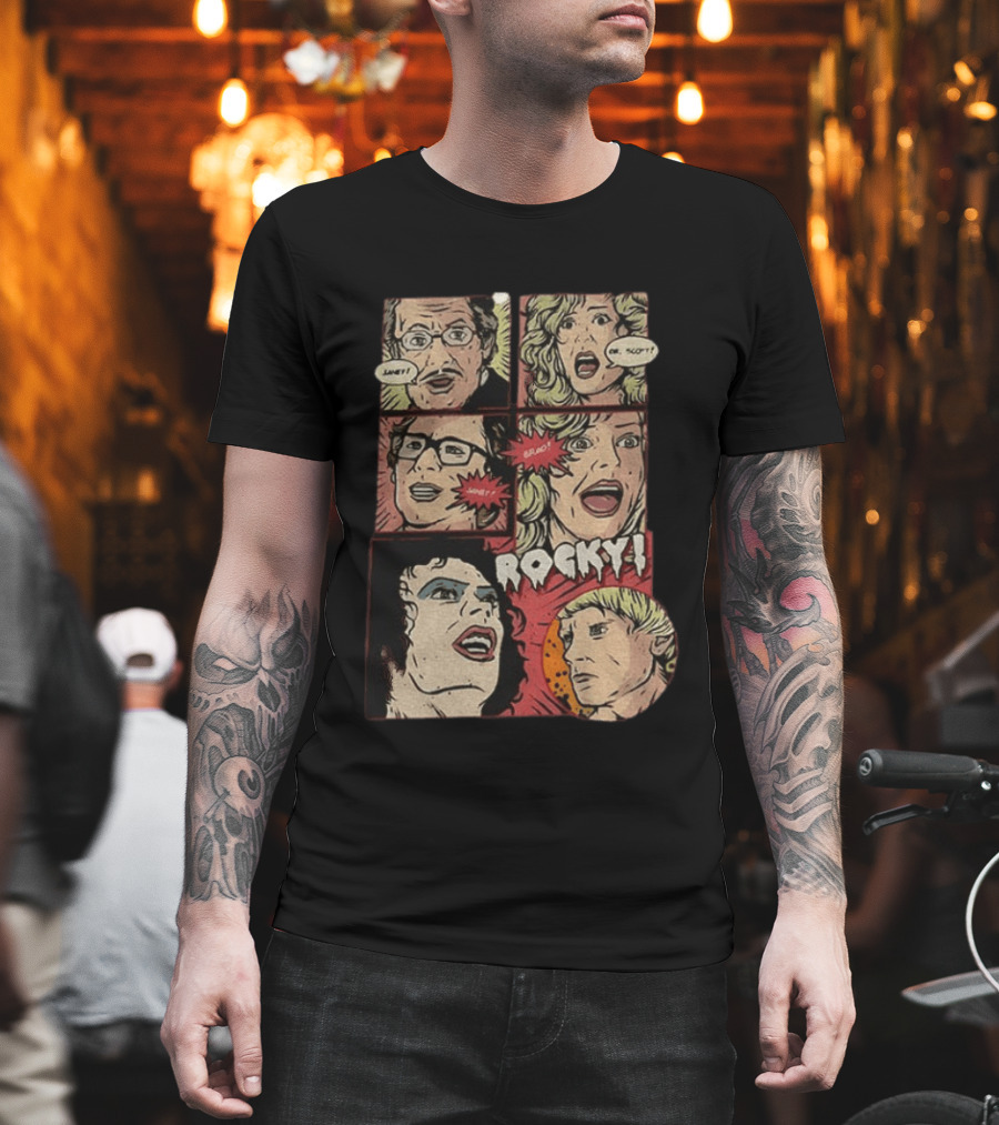 Rocky Horror Picture Show Comic Style Frank N Furter Janet Dr. Scott Brad T-Shirt